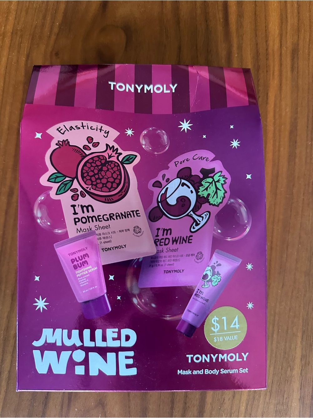 TONYMOLY Mulled Wine Mask & Serum Set - Pink/Purple